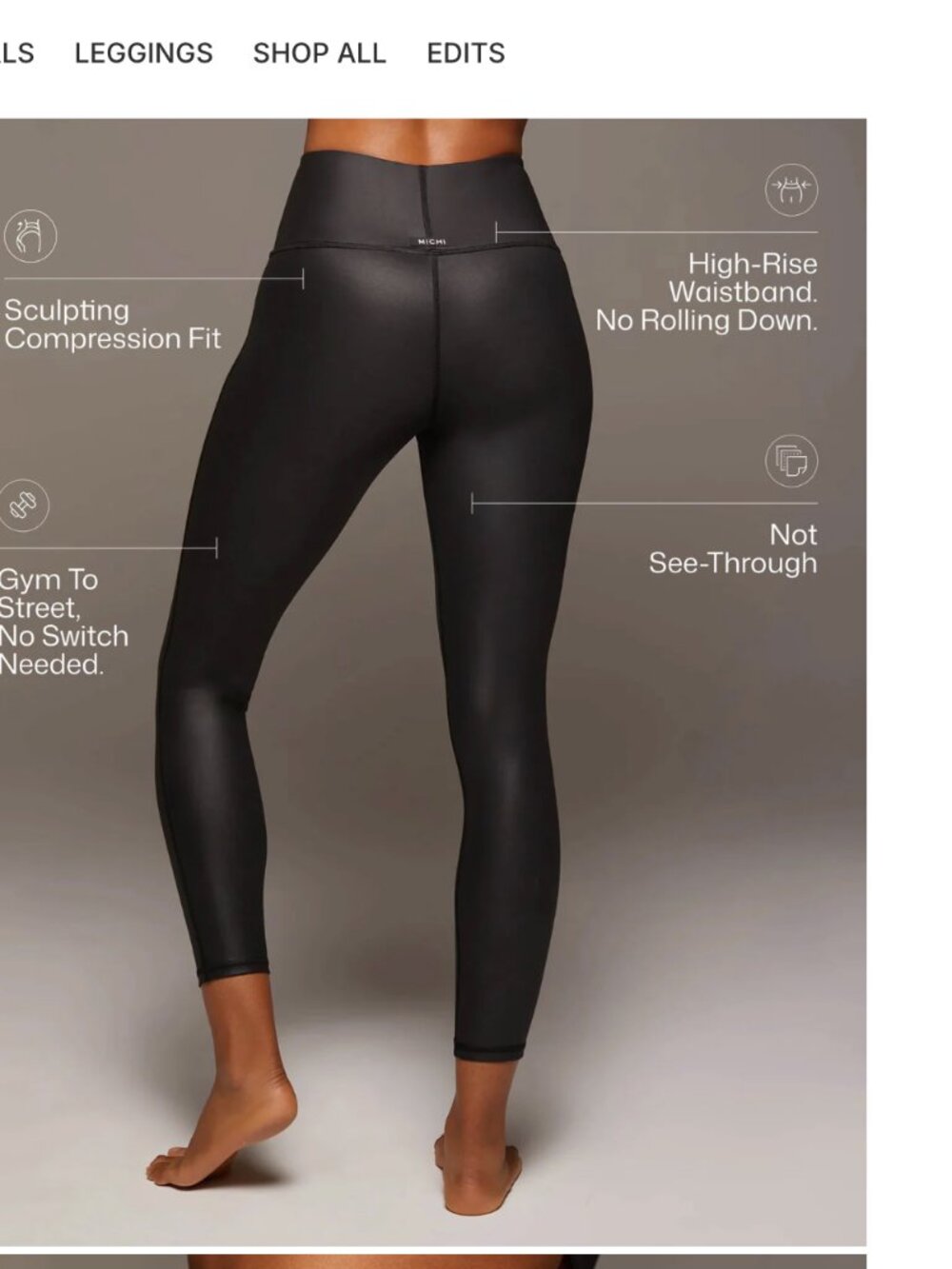 Michi instinct gloss leggings